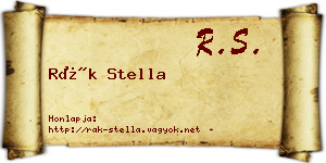 Rák Stella névjegykártya