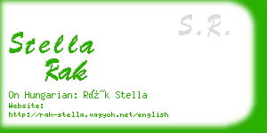 stella rak business card